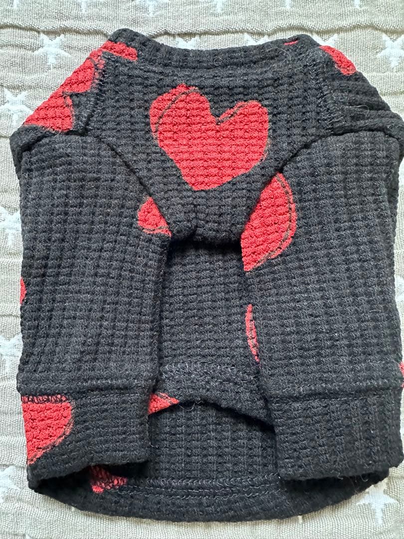 アトリエgg⭐︎ワッフルハート⭐︎トップス⭐︎１ハーフ⭐︎ブラック